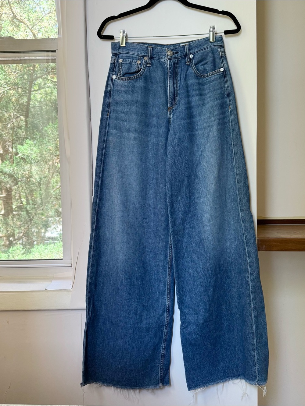 Rag & Bone Featherweight Sofie Wide-Leg Jeans Otto Blue 26 - Picture 4 of 12